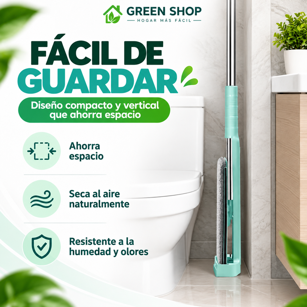 Mopa Plana Giratoria de Microfibra para Pisos y Rincones - imagen 2