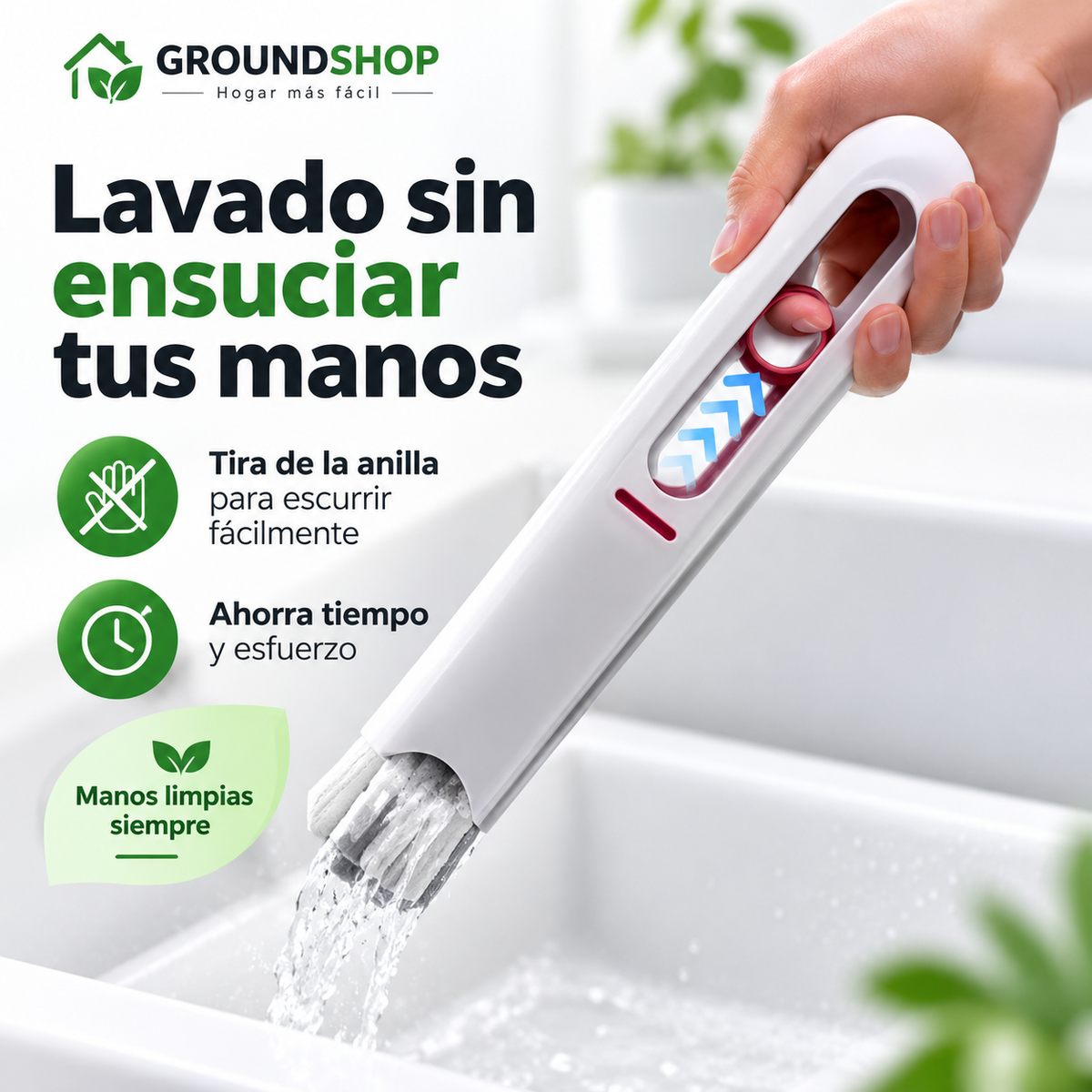 Mini Mopa Plegable con Exprimidor Incorporado - imagen 7