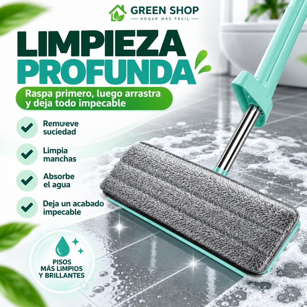 Mopa Plana Giratoria de Microfibra para Pisos y Rincones - imagen 6