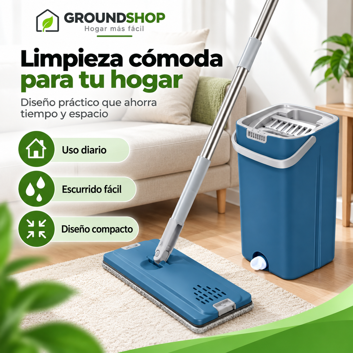 Mopa Giratoria 360° con Balde Autoescurrible - imagen 2