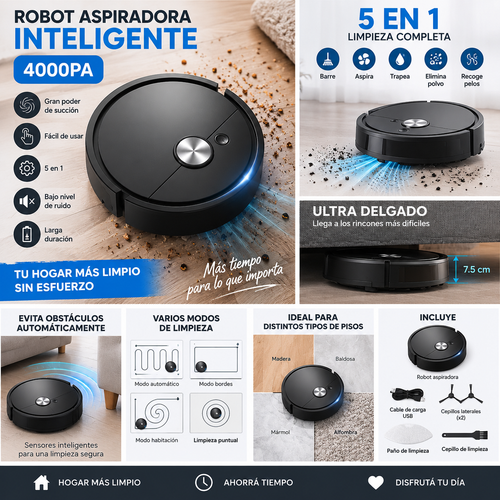 Aspiradora Robot Inteligente -- NOVA Clean X1