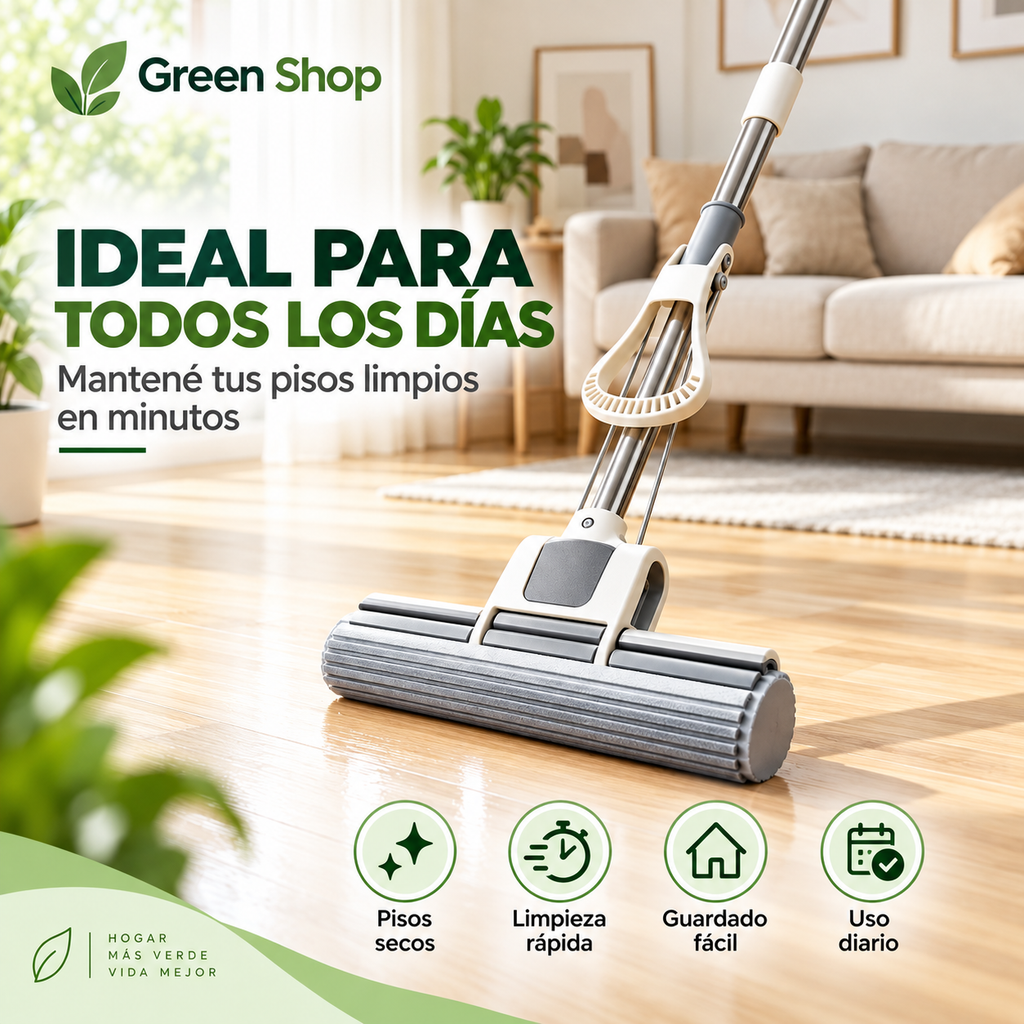 Mopa Autoescurrible con Rodillo y Cabezal Reemplazable - imagen 6