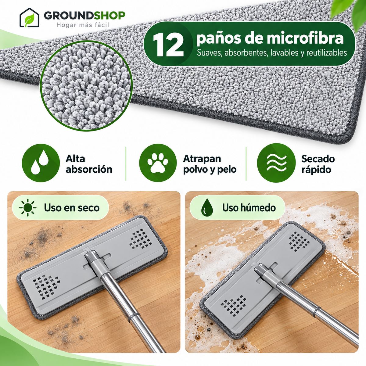 Mopa Giratoria 360° con Balde Autoescurrible - imagen 7
