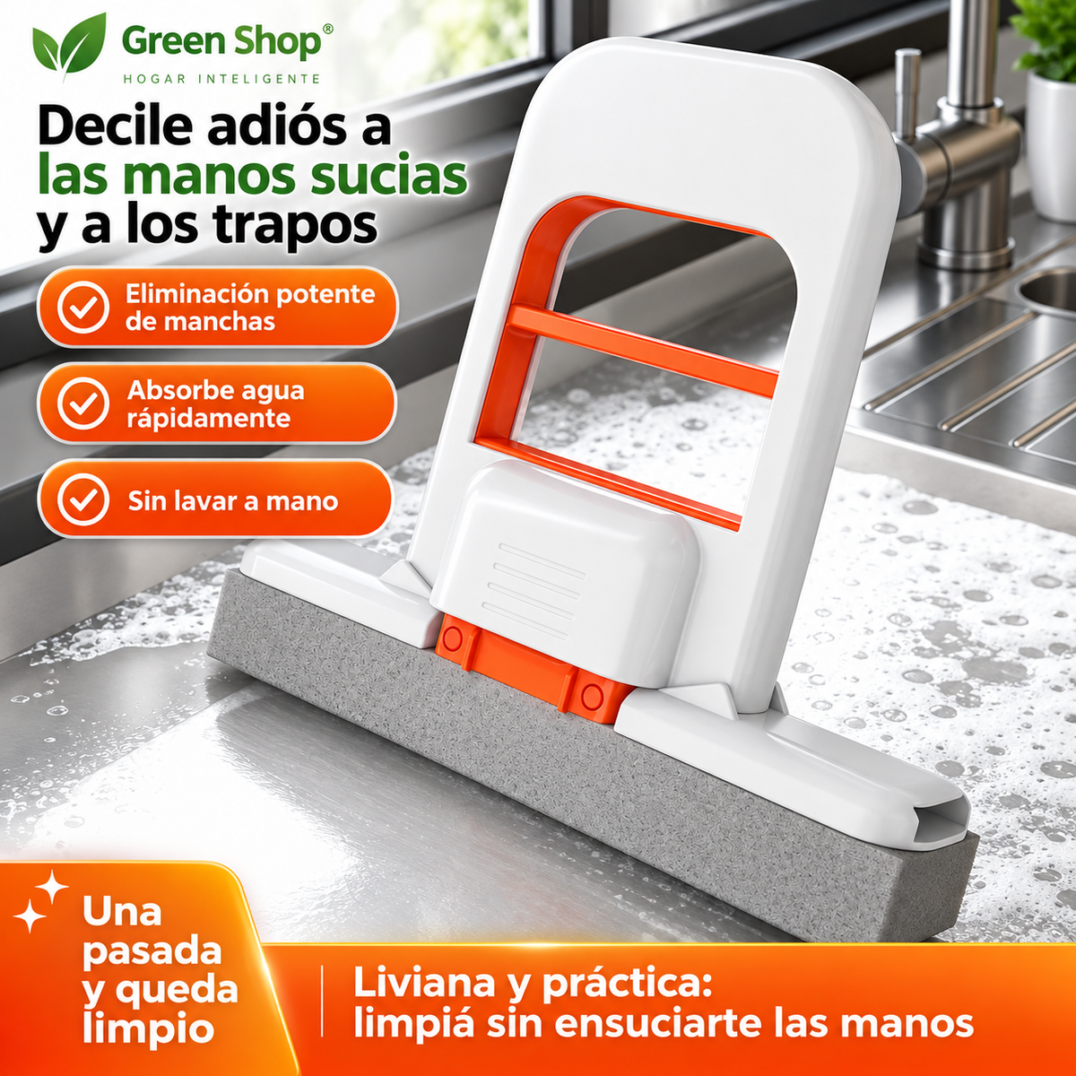 Mini Mopa Retráctil para Cocina, Baño y Auto - imagen 1