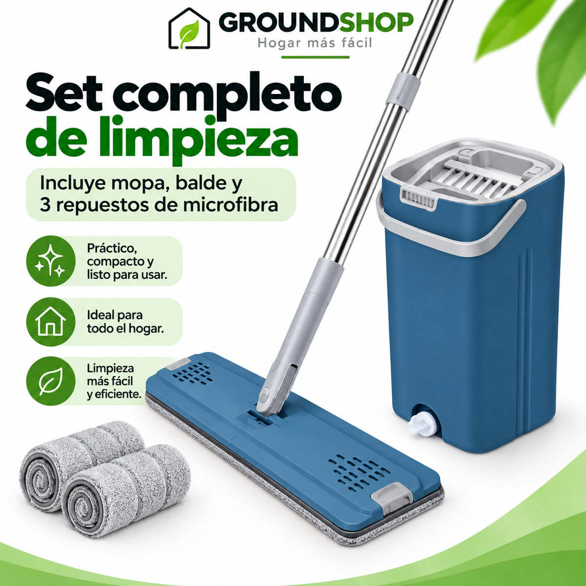 Mopa Giratoria 360° con Balde Autoescurrible - imagen 3